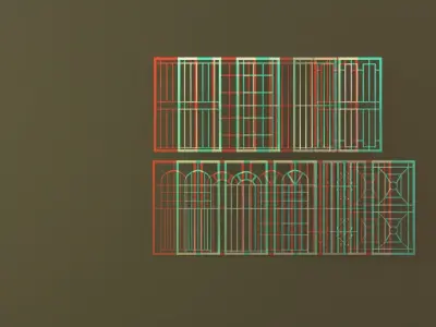 door fence asset001 3D model