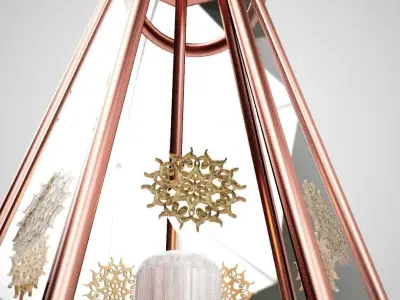 Heptagon Lantern Low-poly 3D model