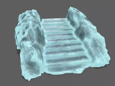 Stairs rock Low-poly 3D model buy