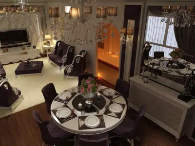 HK Living Room3 Classic Royal 3D model