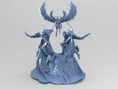 Arch Warrior biblical Stand Wings  3D model