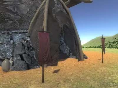 Boneskin Settlement Pack Low-poly 3D model