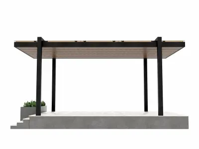 Pergola 3 gas station 3D model