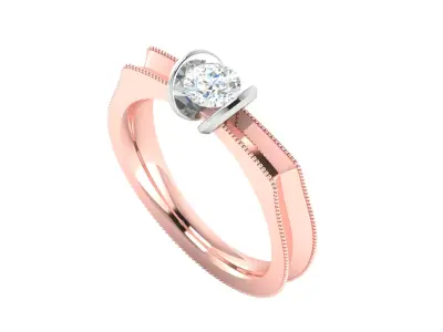 Women Ring  Render 3dm STL OBJ FBX Details 3D print model 260