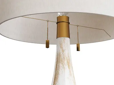 Uttermost Cardoni White Glass Table Lamp Low-poly 3D model