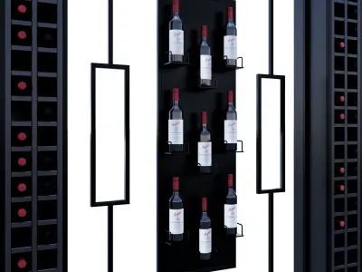 Wine Shelf 4 3D model