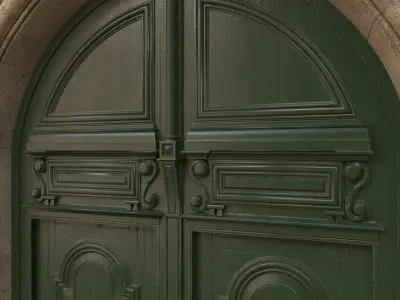  Entrance classic door 13 3D model