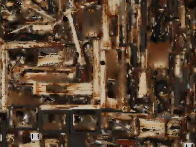 Rusted Vintage Gas Pump 3D Model Post Apocalyptic Prop Low-poly 3D model