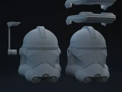 P2 Clone Helmets One-Twelfth Scale 2024 Update 3D print model
