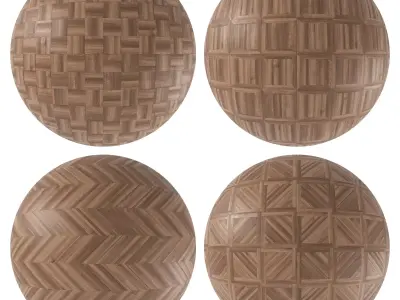 Parquet - Laminate - Wooden floor 4 in 1 3D model 3