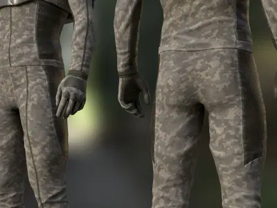 MX01 Male Space Suit Green LITE VERSION Low-poly 3D model