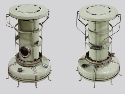 Aladdin Blue Flame Heater Low-poly 3D model