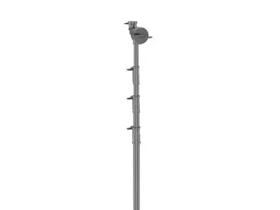 Stands - Wheels - Operating Poles Module Black 3D model