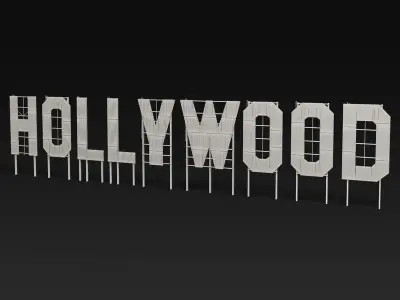 Hollywood sign 3D model