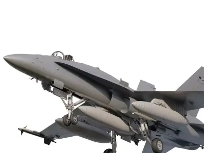 Detailed McDonnell Douglas FA-18 Hornet 3D model