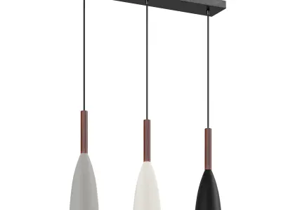 Flute Minimalist Nordic Kitchen Pendant Light 3D model