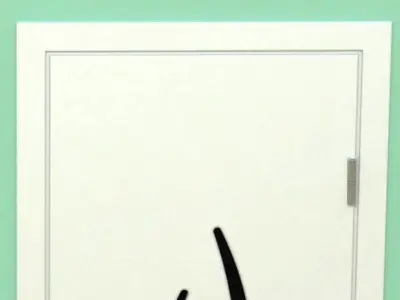 Door-6 door with eye drawn 3D model