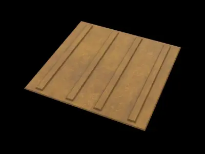 Japanese tactile tile Low-poly 3D model