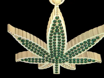 Marijuana Weed Pendant 420 3D print model