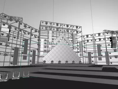 Concert Stage Arena Low-poly 3D model