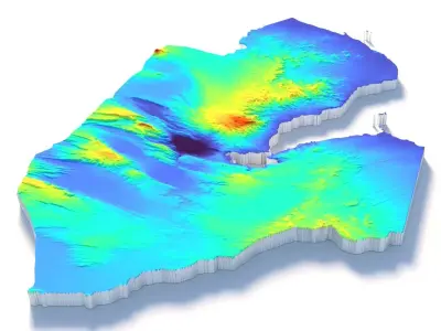 Djibouti Country Terrain 3D model
