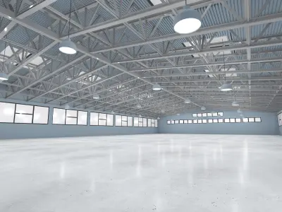 Warehouse industrial building 3D model