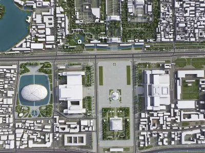 Beijing - City 3D Model Low-poly 3D model
