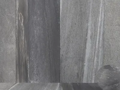Stone Wall Tiles Santorini Grey 120x270 Set 1 Texture