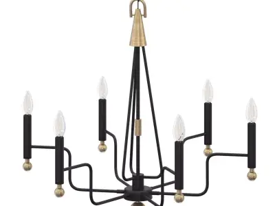 Baxley 6-Light Chandelier 3D model