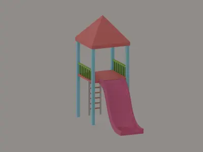 Playground Slide House 3D model