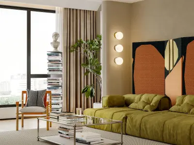 apartment interior scenes     3D model 37