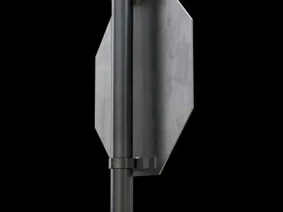 Stop Sign Low-poly 3D model