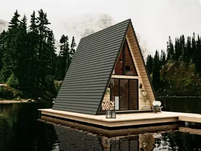 Lake House in the Forest  3D model