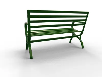 Street Bench Pack 3 Low-poly 3D model