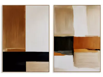 Abstract Painting Frame set 3D model 619
