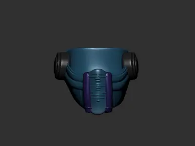 helmet high poly sculpt 3d printable  3D model 74
