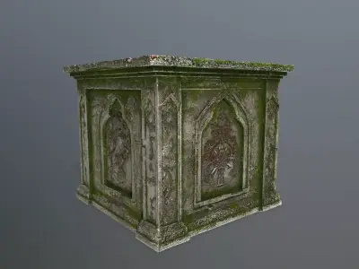 column  Low-poly 3D model