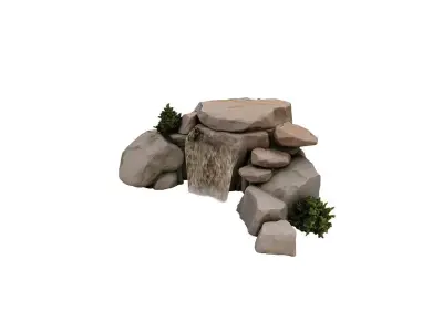 Sandstone Rock Waterfall   3D model
