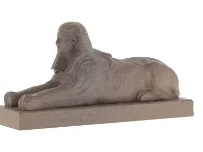 Sphinx of Hatshepsut Statue Low-poly 3D model