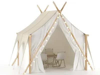 camping tents 0607 3D model