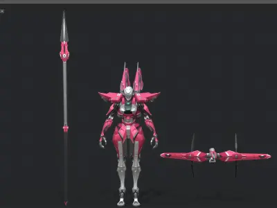 Maneuvering gundam 3D model