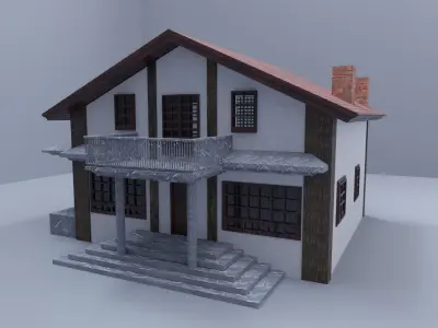 Two story residence 3D model