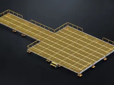 25 SUBD Modular Scifi Industrial Gantries And Walkways 3D model