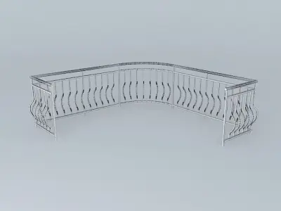 Metal railing Free 3D model