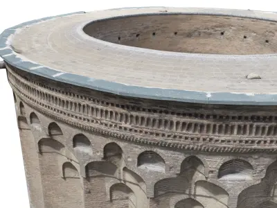 LOW-POLY HIGH-RESOLUTION HISTORICAL TOWER Low-poly 3D model