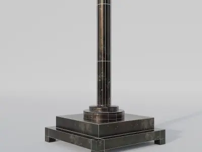 Roman Oil-lam Chandelier Low-poly 3D model