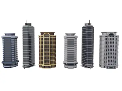 City Buildings Modular Urban Architecture Pack 3D model