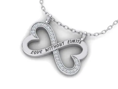 Pendant LOVE WITHOUT LIMITS 3D print model