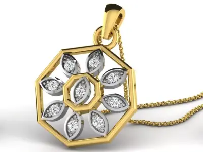 diamonds pendant 3D print model 47