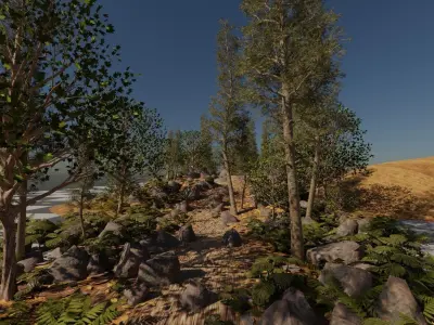 blender geometry nodes dirt path generator 3D model